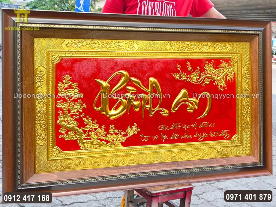 H&igrave;nh ảnh nh&igrave;n nghi&ecirc;ng v&ocirc; c&ugrave;ng đẹp của bức tranh chữ